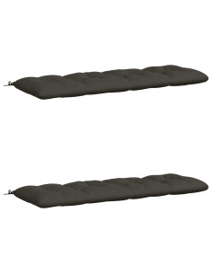 Cuscini per Panchina VIANEN 2 pz 100% Poliestere Antracite 2