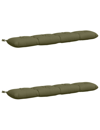 Cuscini per Panchina VIANEN 2 pz 100% Poliestere Verde Oliva