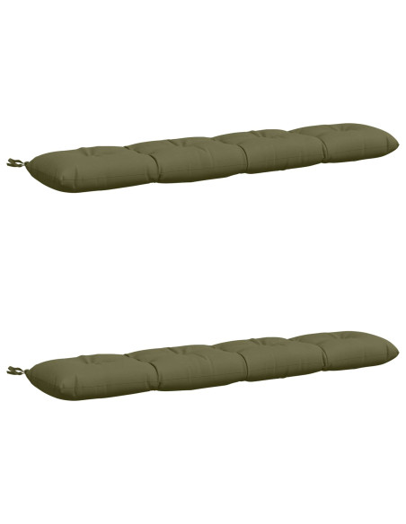 Cuscini per Panchina VIANEN 2 pz 100% Poliestere Verde Oliva