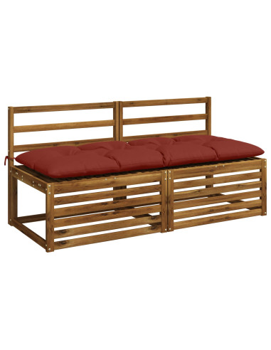 Cuscini per Panchina VIANEN 2 pz 100% Poliestere Rosso