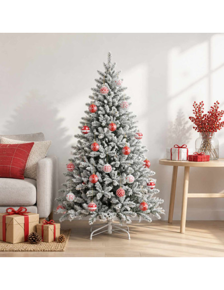 Set di Palline di Natale 30 pz Rosso e Bianco Ø 6 cm Plastica