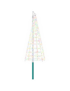 Luci per albero di Natale con picchetti e asta per bandiera 2