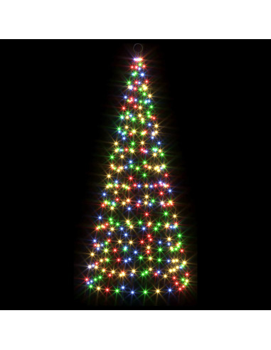 Luci per albero di Natale con picchetti e asta per bandiera