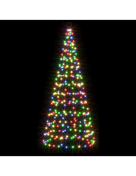 Luci per albero di Natale con picchetti e asta per bandiera