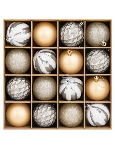 Set di Palline di Natale 32 pz Oro Ø 6 cm Plastica