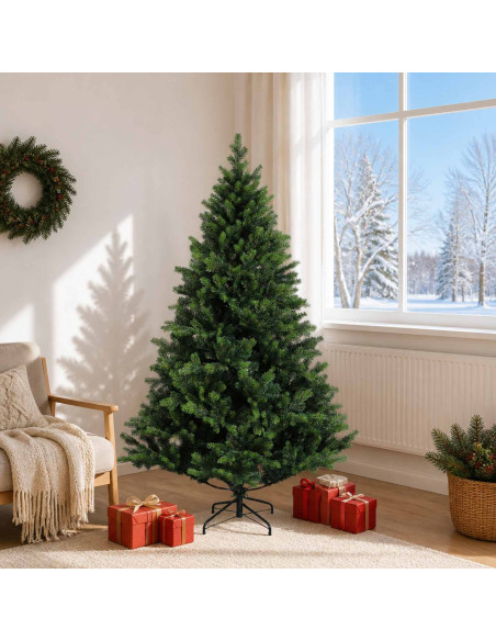 Albero di Natale Artificiale con Rami Pieghevoli 180 cm