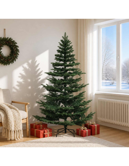 Albero di Natale Artificiale con Rami Pieghevoli 180 cm