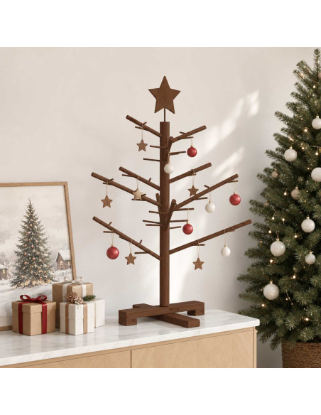 Albero di Natale in legno 75 cm Bambù e legno di pino massello