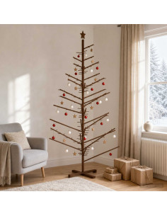 Albero di Natale in legno 210 cm Bambù e legno di pino massello