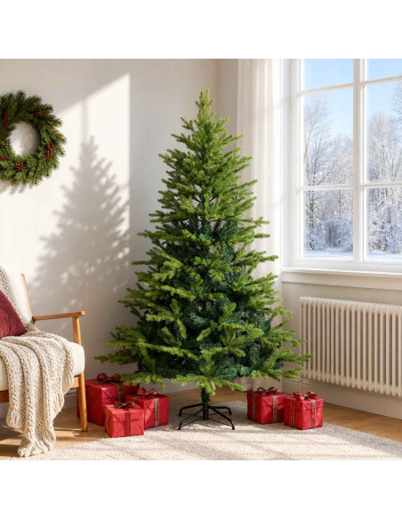 Albero di Natale Artificiale con Rami Pieghevoli 180 cm
