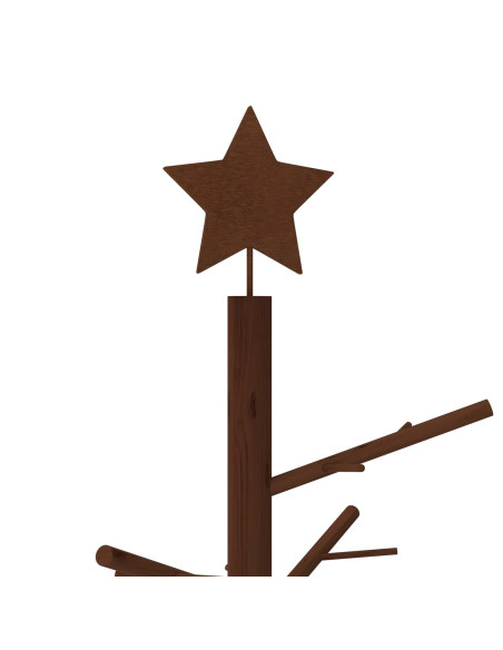 Albero di Natale in legno 210 cm Bambù e legno di pino massello