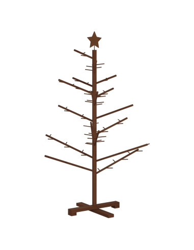 Albero di Natale in legno 125 cm Bambù e legno di pino massello