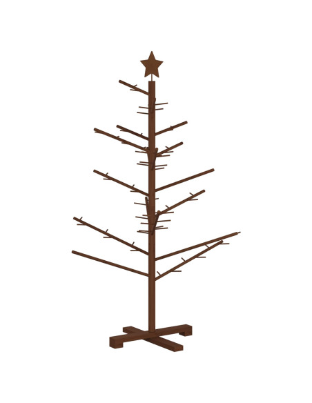 Albero di Natale in legno 125 cm Bambù e legno di pino massello