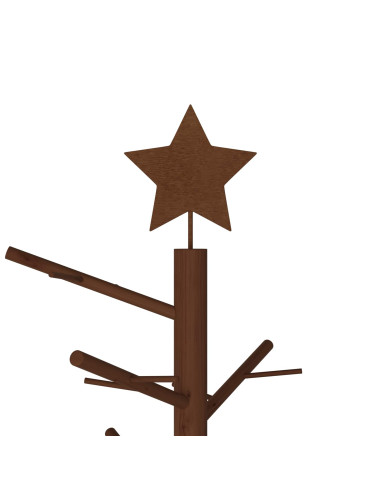 Albero di Natale in legno 125 cm Bambù e legno di pino massello