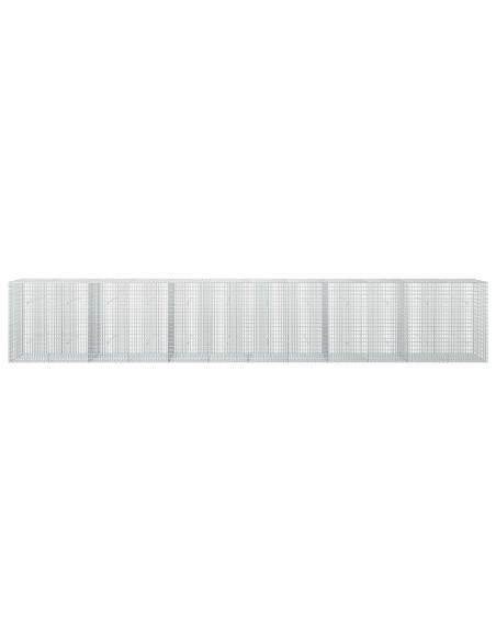 Gabione con filo da 3,5 mm e rete da 5x2,5 cm 600x30x100 cm