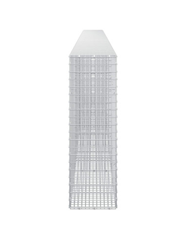 Gabione con filo da 3,5 mm e rete da 5x2,5 cm 600x30x100 cm