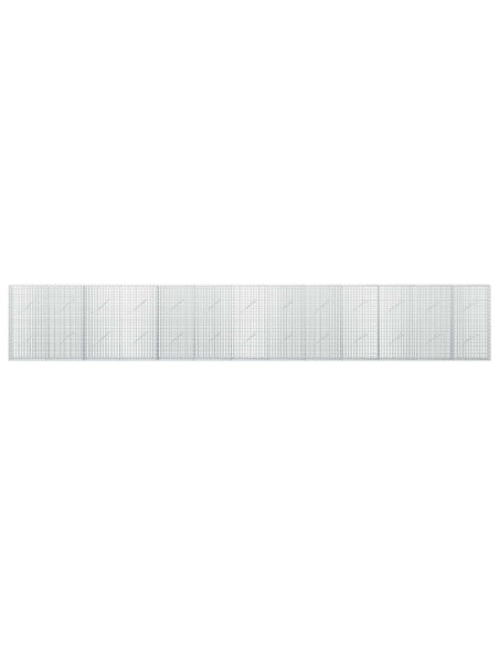 Gabione con filo da 3,5 mm e rete da 5x2,5 cm 650x10x100 cm