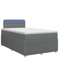 Letto box spring con materasso Grigio Scuro 120 x 190 cm 2