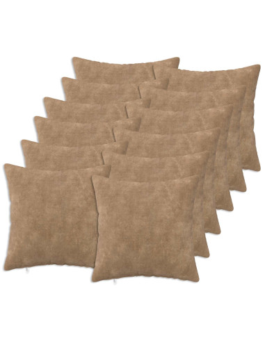 Cuscino con cuscino HEERLEN 12 pz Tortora Fleece in microfibra