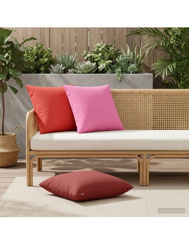 Cuscino con cuscino HEERLEN 2 pz Rosso Poliestere
