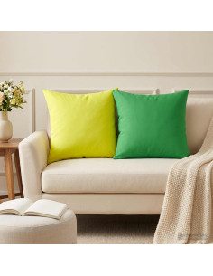 Cuscino con cuscino HEERLEN 6 pz Verde brillante. Poliestere