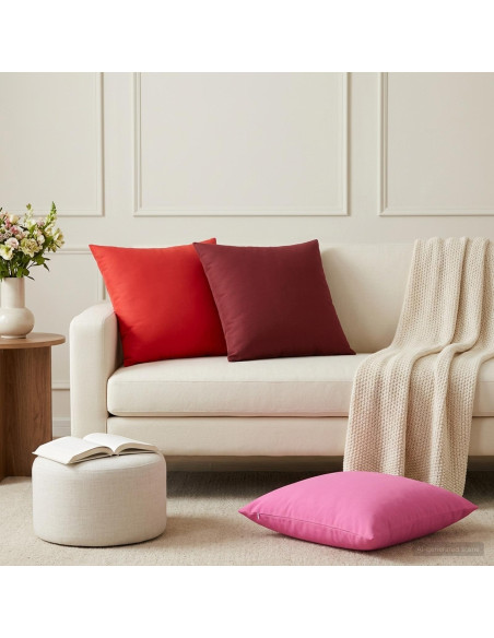Cuscino con cuscino HEERLEN 2 pz Rosso Poliestere