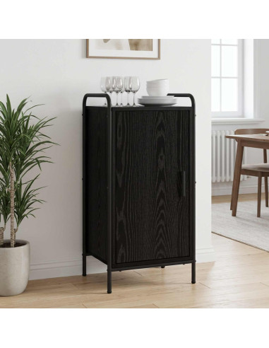 Credenza Rovere Nero 97 x 33 x 81 cm Legno ingegnerizzato