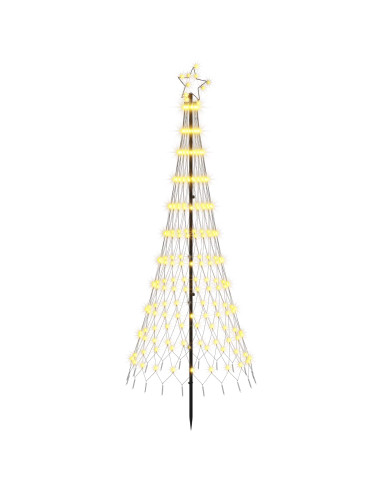 Albero di Natale LED 180 cm 230 LED Bianco caldo Ferro Nero