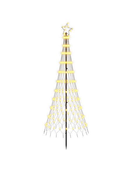 Albero di Natale LED 180 cm 230 LED Bianco caldo Ferro Nero