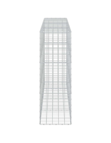 Gabione con filo da 5 mm e rete 10x10 cm 350x50x150 cm