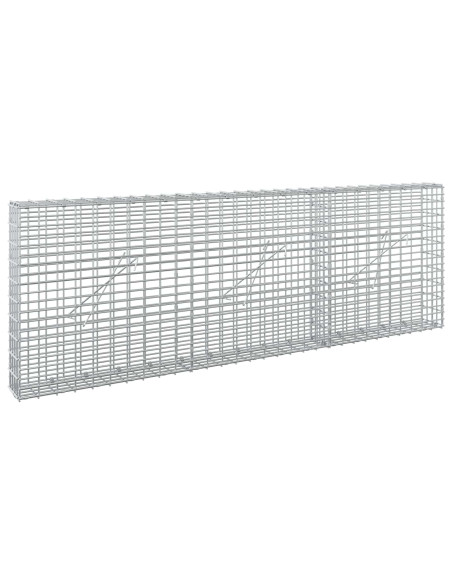Gabione con filo da 3,5 mm e rete da 5x2,5 cm 150x10x50 cm