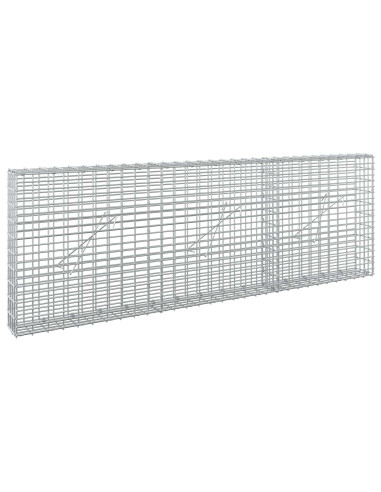 Gabione con filo da 3,5 mm e rete da 5x2,5 cm 150x10x50 cm