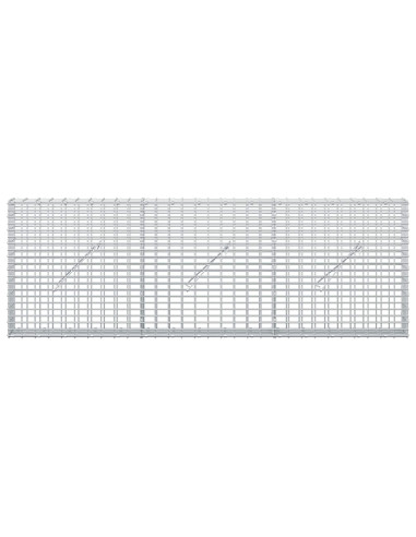 Gabione con filo da 3,5 mm e rete da 5x2,5 cm 150x10x50 cm