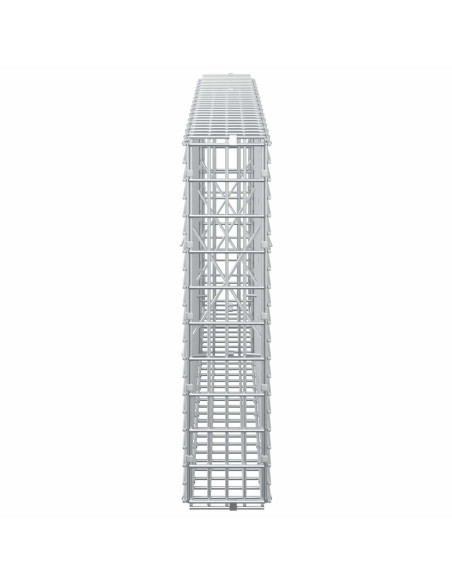 Gabione con filo da 3,5 mm e rete da 5x2,5 cm 150x10x50 cm
