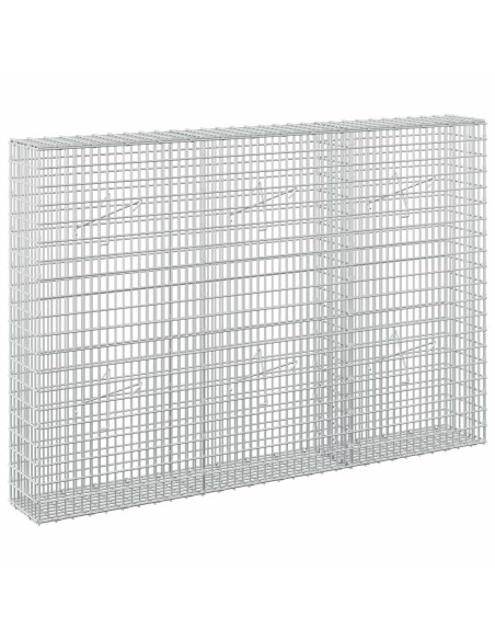 Gabione con filo da 3,5 mm e rete da 5x2,5 cm 150x20x100 cm