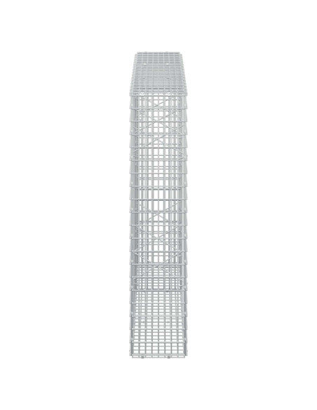 Gabione con filo da 3,5 mm e rete da 5x2,5 cm 150x20x100 cm