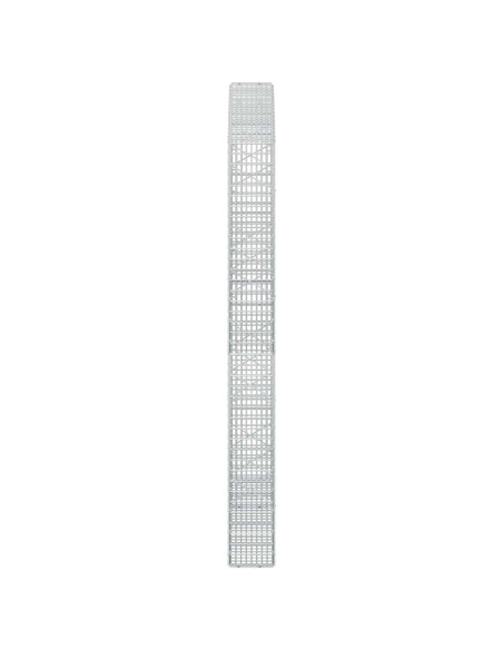 Gabione con filo da 3,5 mm e rete da 5x2,5 cm 150x20x200 cm
