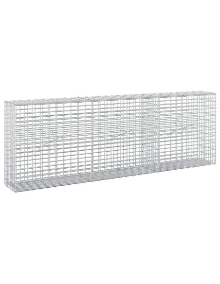Gabione con filo da 3,5 mm e rete da 5x2,5 cm 150x20x50 cm