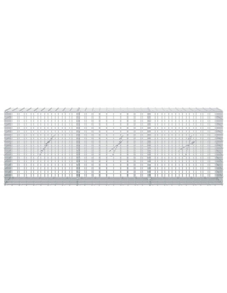 Gabione con filo da 3,5 mm e rete da 5x2,5 cm 150x20x50 cm