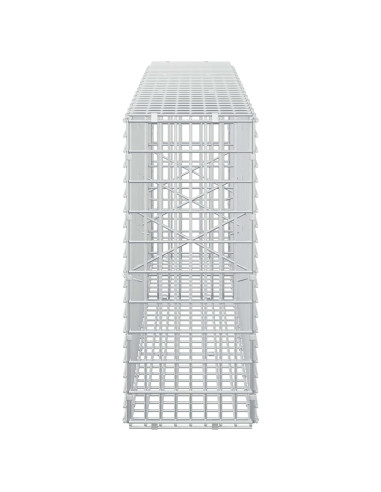 Gabione con filo da 3,5 mm e rete da 5x2,5 cm 150x20x50 cm