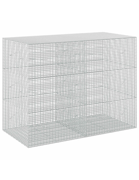 Gabione con filo da 3,5 mm e rete da 5x2,5 cm 200x100x150 cm