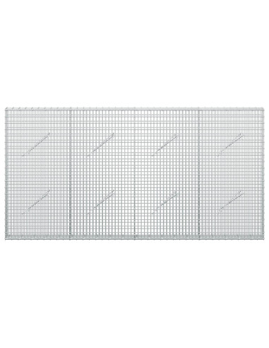 Gabione con filo da 3,5 mm e rete da 5x2,5 cm 200x10x100 cm