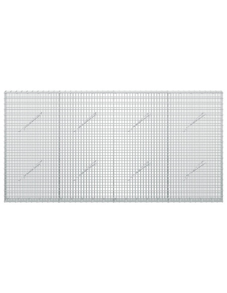 Gabione con filo da 3,5 mm e rete da 5x2,5 cm 200x10x100 cm
