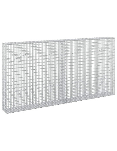 Gabione con filo da 3,5 mm e rete da 5x2,5 cm 200x20x100 cm