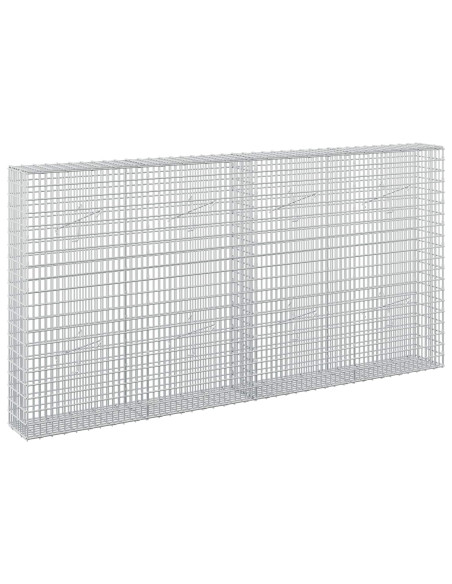 Gabione con filo da 3,5 mm e rete da 5x2,5 cm 200x20x100 cm