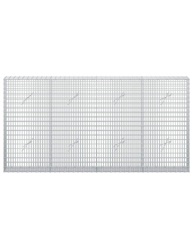 Gabione con filo da 3,5 mm e rete da 5x2,5 cm 200x20x100 cm