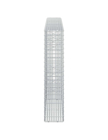 Gabione con filo da 3,5 mm e rete da 5x2,5 cm 200x20x100 cm