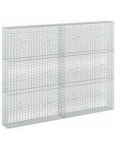 Gabione con filo da 3,5 mm e rete da 5x2,5 cm 200x20x150 cm 2