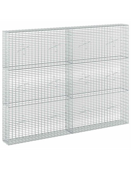 Gabione con filo da 3,5 mm e rete da 5x2,5 cm 200x20x150 cm