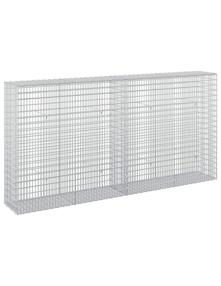 Gabione con filo da 3,5 mm e rete da 5x2,5 cm 200x30x100 cm